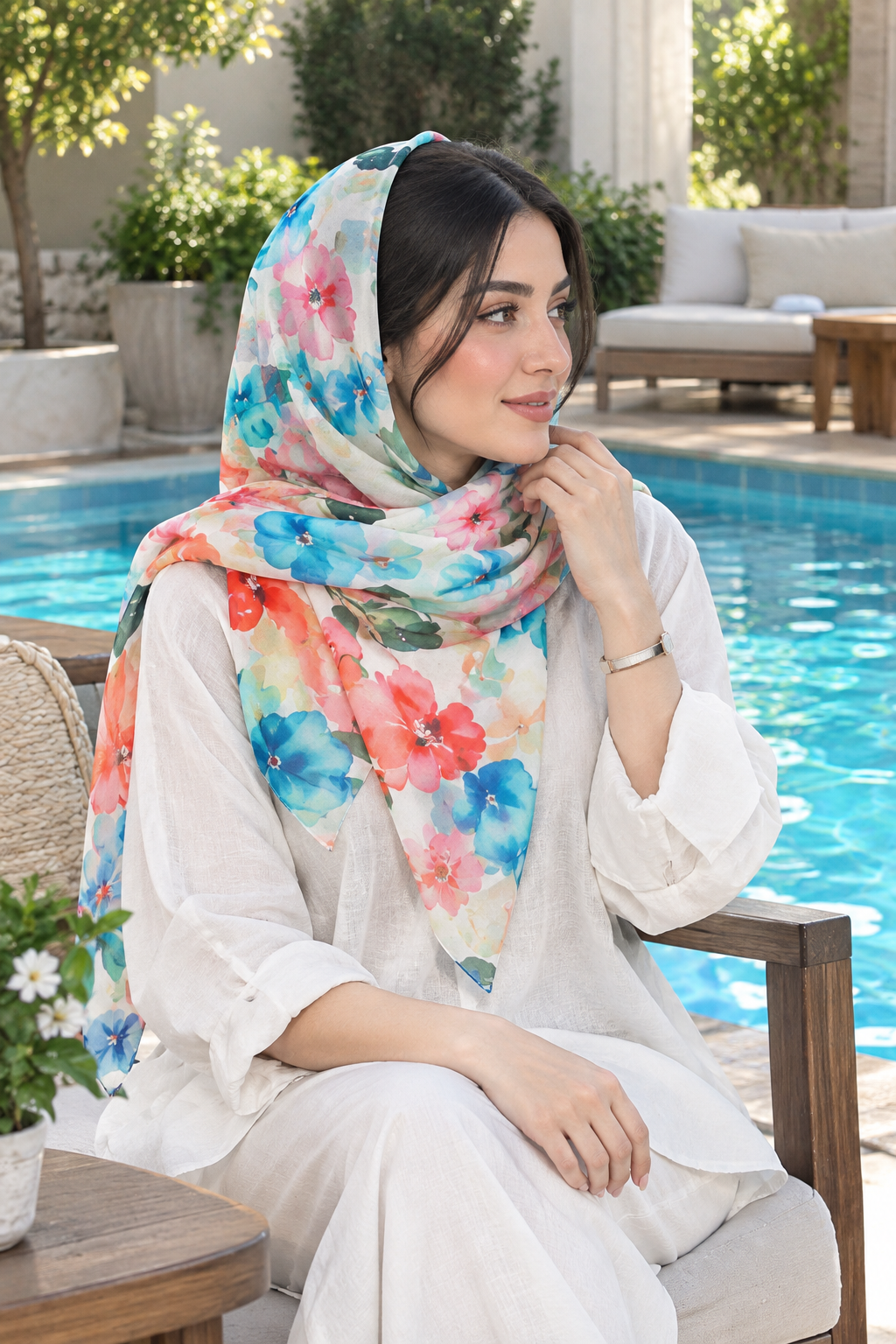 روسری نخی سی اسکارف قد ۱۰۰