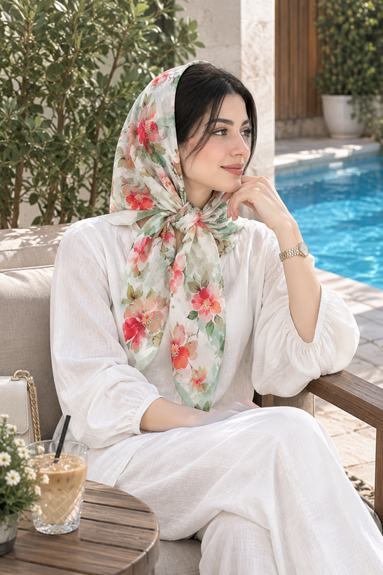 روسری نخی سی اسکارف قد ۱۰۰
