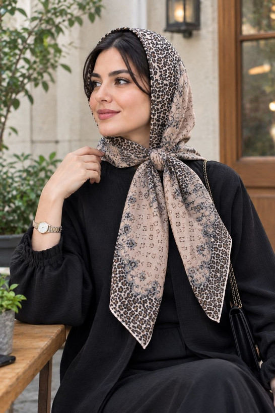 روسری نخی دوردستدوز قواره ۱۴۰